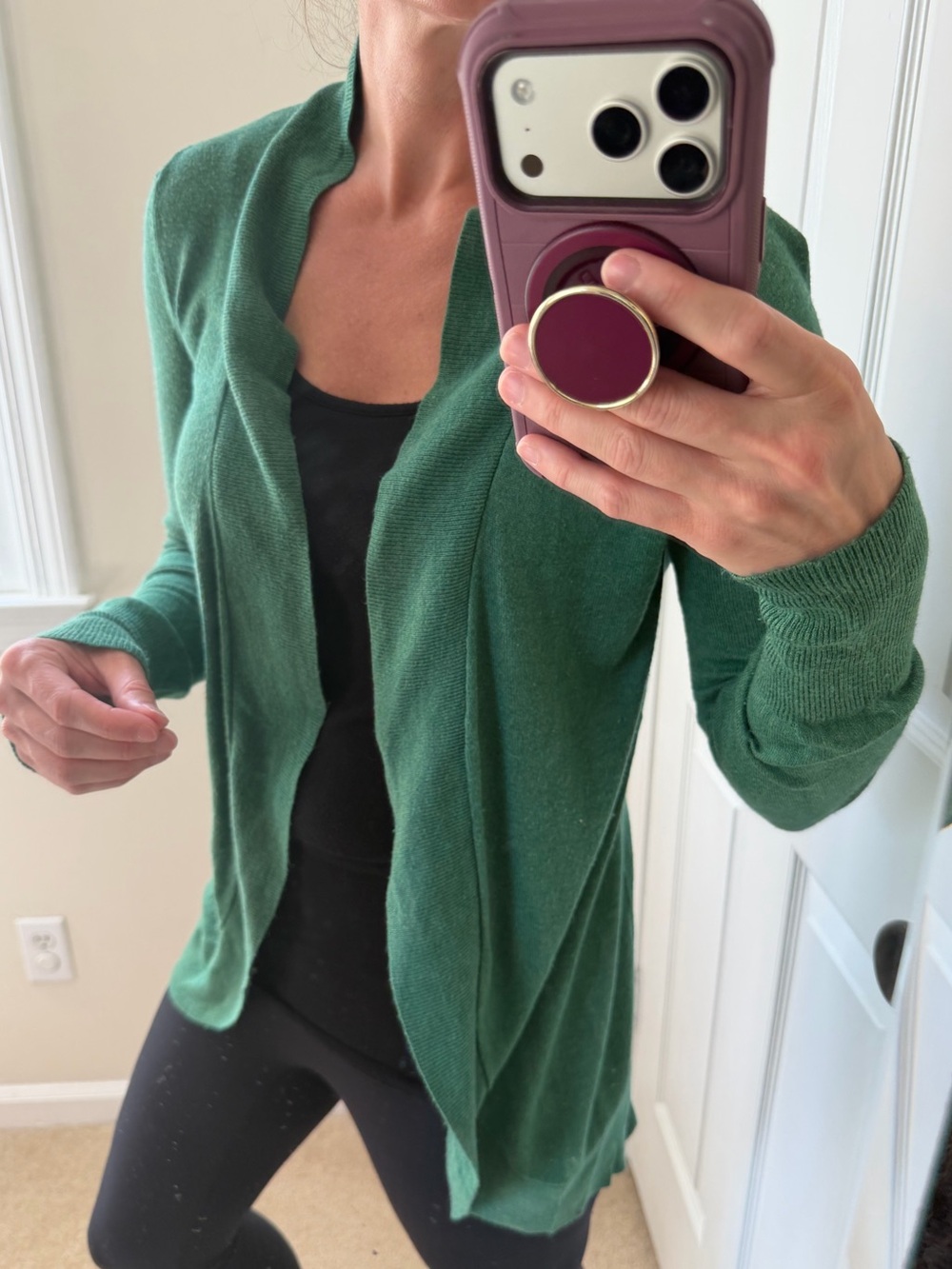 🍂 5/$25 Merona Green Open-Front Knit Cardigan